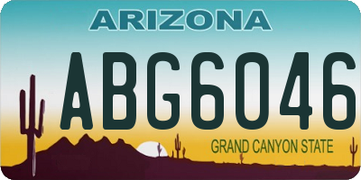 AZ license plate ABG6046