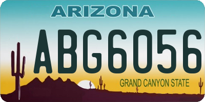AZ license plate ABG6056
