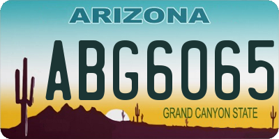 AZ license plate ABG6065
