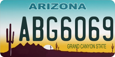 AZ license plate ABG6069