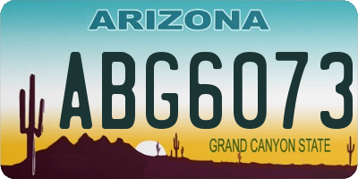 AZ license plate ABG6073