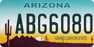 AZ license plate ABG6080