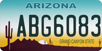 AZ license plate ABG6083