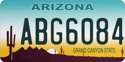 AZ license plate ABG6084