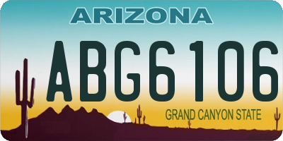 AZ license plate ABG6106