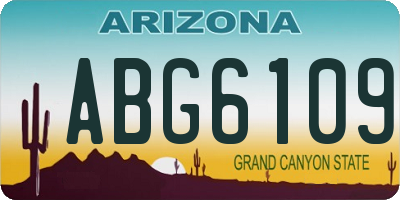 AZ license plate ABG6109