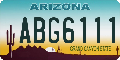 AZ license plate ABG6111