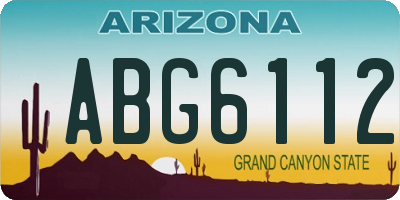 AZ license plate ABG6112