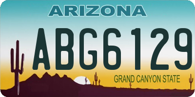 AZ license plate ABG6129