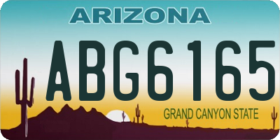AZ license plate ABG6165