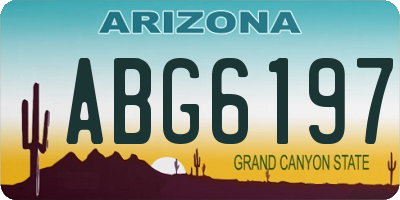 AZ license plate ABG6197