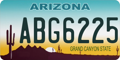 AZ license plate ABG6225