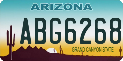 AZ license plate ABG6268