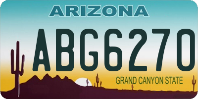 AZ license plate ABG6270