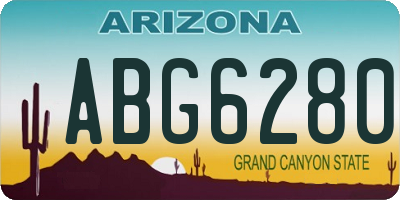 AZ license plate ABG6280