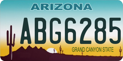 AZ license plate ABG6285