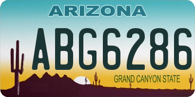 AZ license plate ABG6286