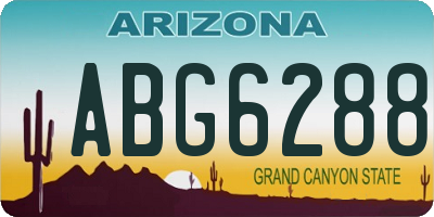 AZ license plate ABG6288