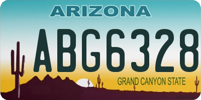 AZ license plate ABG6328