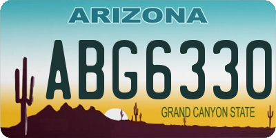 AZ license plate ABG6330