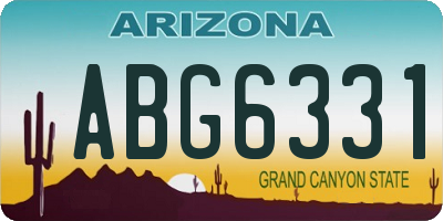 AZ license plate ABG6331