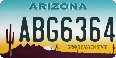 AZ license plate ABG6364