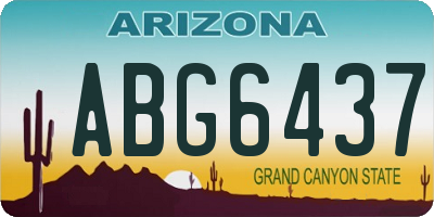 AZ license plate ABG6437