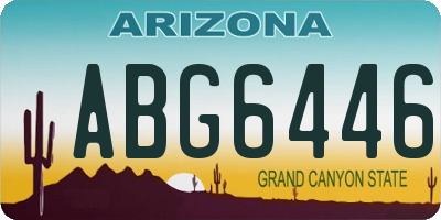 AZ license plate ABG6446