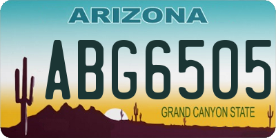AZ license plate ABG6505