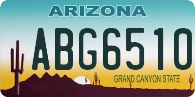 AZ license plate ABG6510