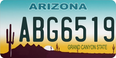 AZ license plate ABG6519