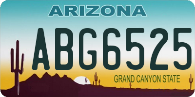 AZ license plate ABG6525
