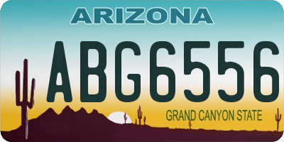 AZ license plate ABG6556