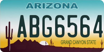 AZ license plate ABG6564