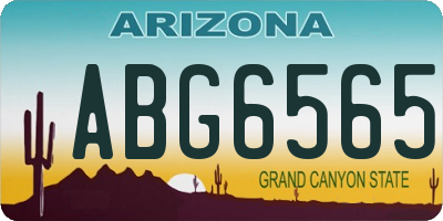 AZ license plate ABG6565
