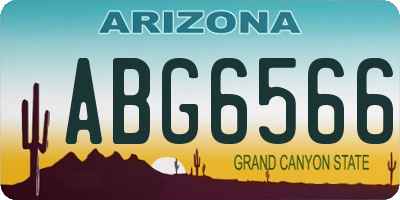 AZ license plate ABG6566