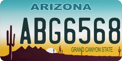 AZ license plate ABG6568