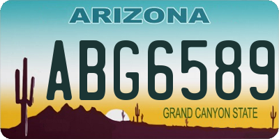 AZ license plate ABG6589