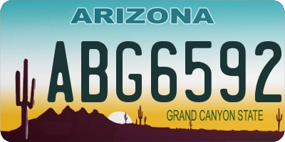 AZ license plate ABG6592