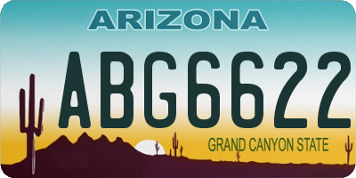 AZ license plate ABG6622