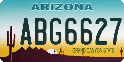 AZ license plate ABG6627