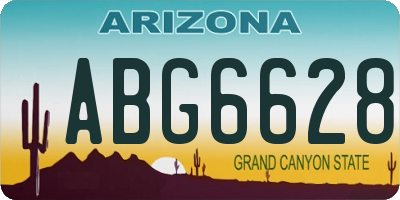 AZ license plate ABG6628