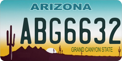 AZ license plate ABG6632