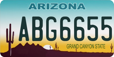 AZ license plate ABG6655