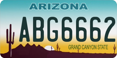 AZ license plate ABG6662