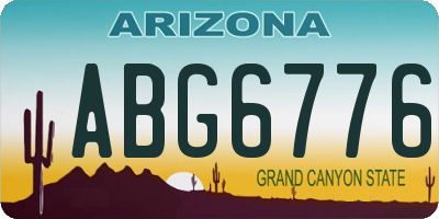 AZ license plate ABG6776