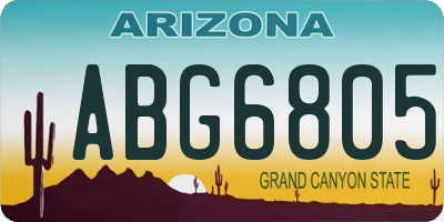 AZ license plate ABG6805