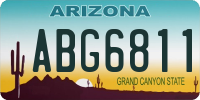 AZ license plate ABG6811