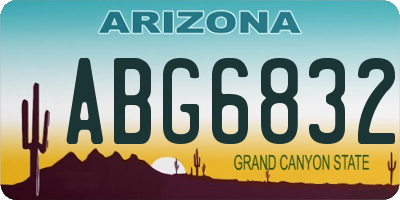 AZ license plate ABG6832
