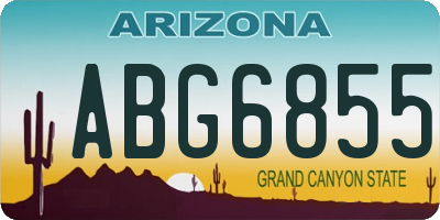 AZ license plate ABG6855